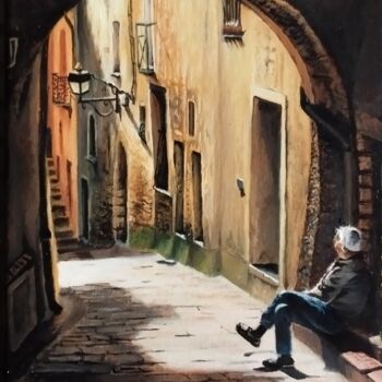 Painting titled "" The Sun in old to…" by Antonina Leshchenko, Original Artwork, Oil