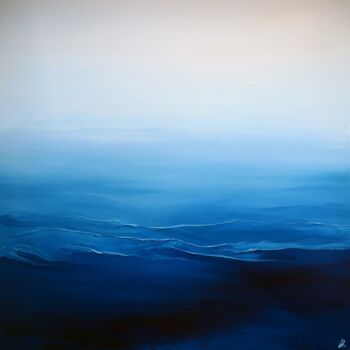 Pintura titulada "Fog and Ocean" por Antonina Runovska, Obra de arte original, Oleo Montado en Bastidor de camilla de madera