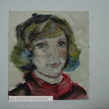 Painting titled "Portreit on paper" by Antonina Bespalova, Original Artwork