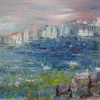Painting titled "Mykonos - Isola gre…" by Tricomi, Original Artwork, Acrylic
