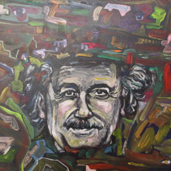 Painting titled "Einstein - Mind and…" by Tricomi, Original Artwork, Acrylic