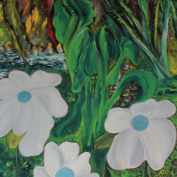Malerei mit dem Titel "FLOWERS" von Saviezza, Original-Kunstwerk, Öl