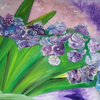 Painting titled "VIOLETTE" by Saviezza, Original Artwork, Oil