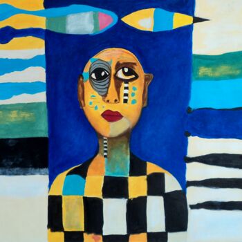 「Sensación abstracta」というタイトルの絵画 Antonio Abrilによって, オリジナルのアートワーク, オイル