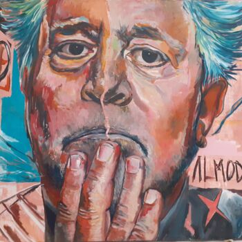 "YO ALMODOVAR" başlıklı Tablo Almodovar Antonio tarafından, Orijinal sanat, Petrol Ahşap Sedye çerçevesi üzerine monte edilm…