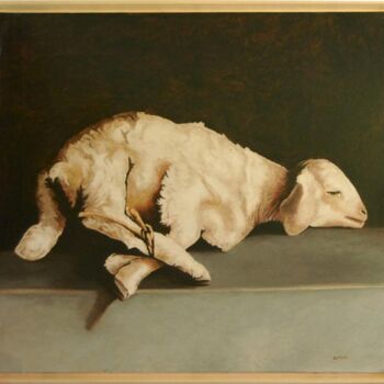 Pintura titulada "agnello di Dio" por Antonio Cantiello, Obra de arte original