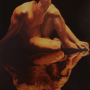 Pittura intitolato "narciso" da Antonio Cantiello, Opera d'arte originale