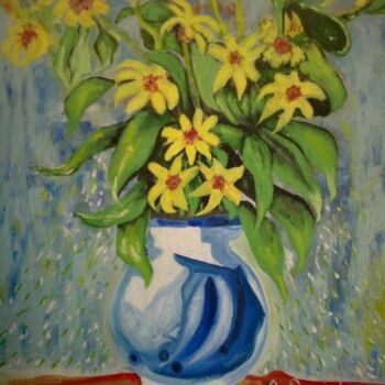 Painting titled "i fiori di casa mia…" by Antonio Cariola, Original Artwork, Oil