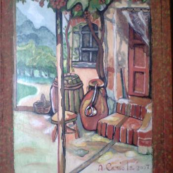 Pittura intitolato "la casa di mia nonna" da Antonio Cariola, Opera d'arte originale
