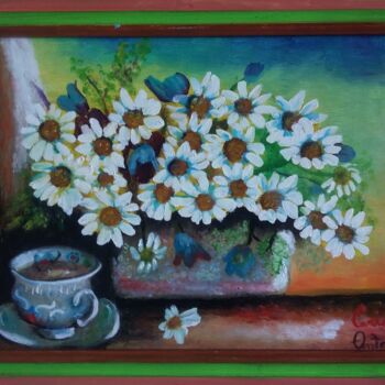Artigianato intitolato "tazza e fiori" da Antonio Cariola, Opera d'arte originale, Mobili