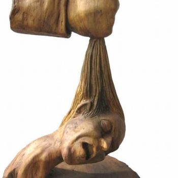 Sculpture titled "violenza.jpg" by Antonio D'Abramo, Original Artwork, Wood