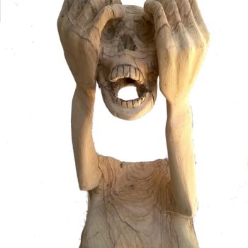 Sculpture titled "l-urlo-del-legno.jpg" by Antonio D'Abramo, Original Artwork, Wood