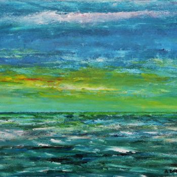 Painting titled "Atardecer" by Antonio Doreste, Original Artwork, Acrylic