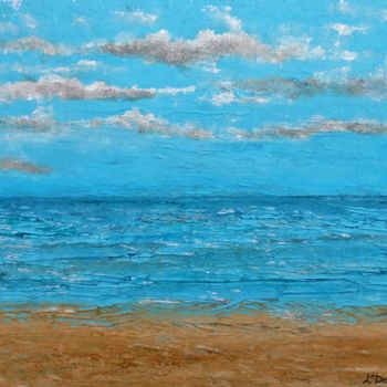 Painting titled "La playa" by Antonio Doreste, Original Artwork, Acrylic