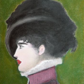 绘画 标题为“La mujer del sombre…” 由Antonio Doreste, 原创艺术品, 粉彩