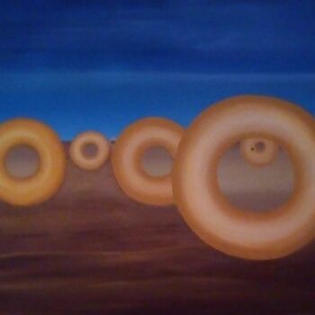 Painting titled "The Donuts revoluti…" by Antonio Frazao, Original Artwork, Acrylic