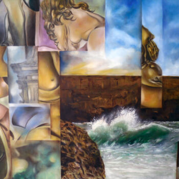 Pintura intitulada "Homenagem a Dali-fr…" por Antonio Guimaraes, Obras de arte originais, Óleo