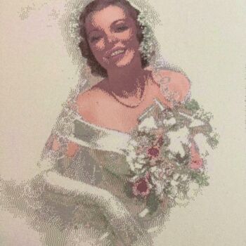 Ζωγραφική με τίτλο "Bride" από Antonio Kudlapyi, Αυθεντικά έργα τέχνης, Ψηφιδωτό