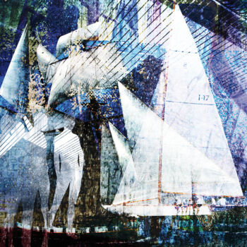 Digital Arts titled "Mare Nostrum" by Antonio Lori, Original Artwork, Digital Painting Mounted on Wood Panel