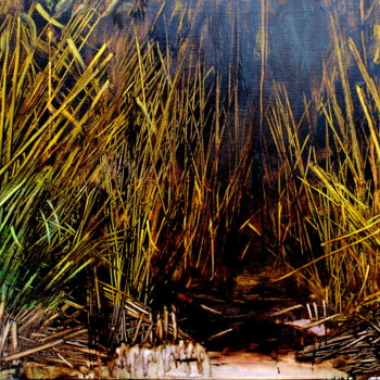 Peinture intitulée "by the river" par Antonio Maggio Carluccio, Œuvre d'art originale, Huile
