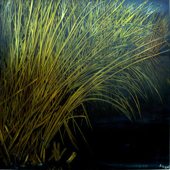 Peinture intitulée "reeds" par Antonio Maggio Carluccio, Œuvre d'art originale, Huile