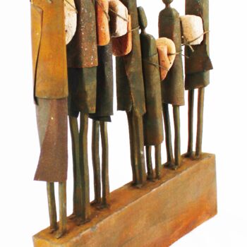 Escultura titulada "NOMADAS 2" por Antonio Martinez Ruiz, Obra de arte original, Madera