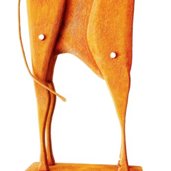Sculpture titled "TORO TORNILLOS" by Antonio Martinez Ruiz, Original Artwork, Wood