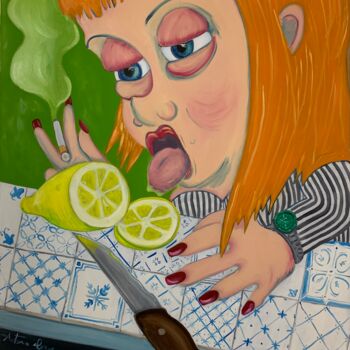Pintura titulada "a limunara" por Antonio Mosca, Obra de arte original, Oleo