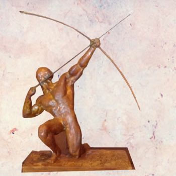 Sculpture intitulée "flechador-del-cielo…" par Antonio Rodríguez Medrano, Œuvre d'art originale, Céramique
