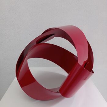 Escultura titulada "Fita Vermelha" por Antonio Spinosa, Obra de arte original, Metales