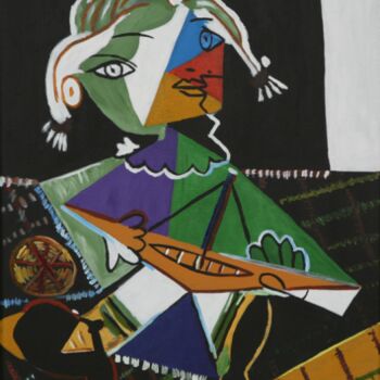 Painting titled "Tributo a Picasso I" by Antonio Tavares, Original Artwork