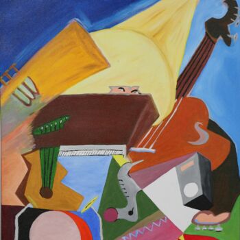 Painting titled "Jazz" by Antonio Tavares, Original Artwork