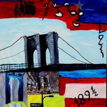 Pintura intitulada "New York and NK" por Antonio Tavares, Obras de arte originais