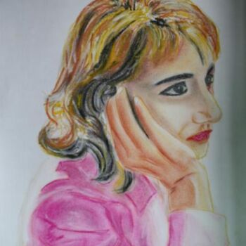Pintura intitulada "Retrato de Anabela" por Antonio Tavares, Obras de arte originais