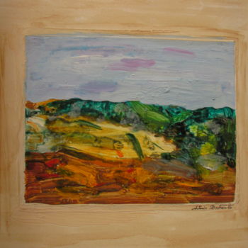 Pittura intitolato "Paesaggio di maggio" da Antonio Barbacetto, Opera d'arte originale, Acrilico