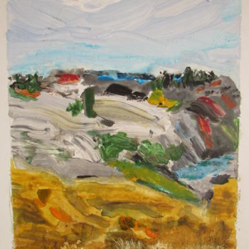 Schilderij getiteld "Paesaggio estivo" door Antonio Barbacetto, Origineel Kunstwerk, Acryl