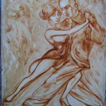 Painting titled "tango- "cabeza" y "…" by Antonio Benfenati, Original Artwork