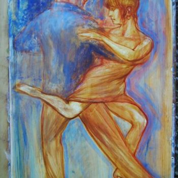 Pittura intitolato "tango-abrazo de pie…" da Antonio Benfenati, Opera d'arte originale