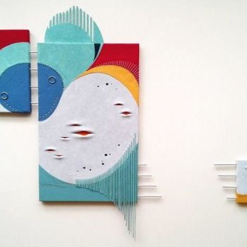 Collagen mit dem Titel "Uno sguardo sull'an…" von Antonio Fumagalli, Original-Kunstwerk, Collagen