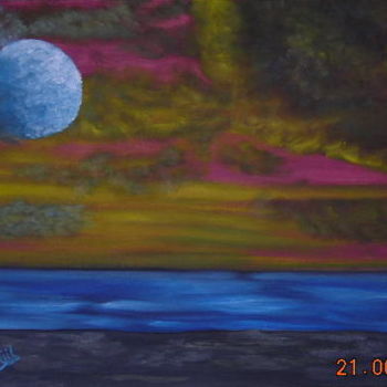 Pintura titulada "luna" por Antonio Gil, Obra de arte original