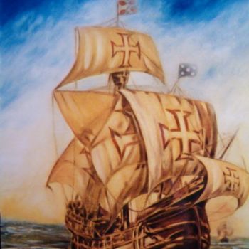 Painting titled "Descobrimentos Port…" by Antonio Guimaraes Santos, Original Artwork, Other