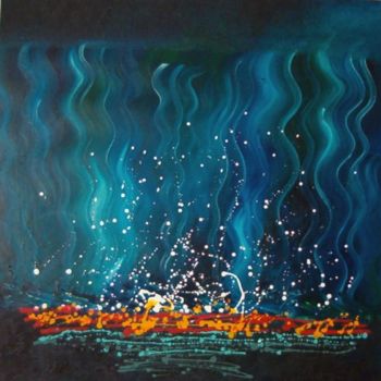 Pintura intitulada "Fundo do mar" por Antonio Guimaraes Santos, Obras de arte originais, Óleo