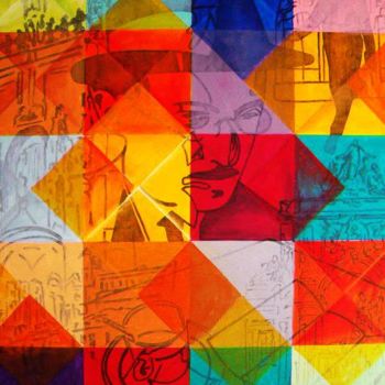 Peinture intitulée "Fernando Pessoa - V…" par Antonio Guimaraes Santos, Œuvre d'art originale, Huile