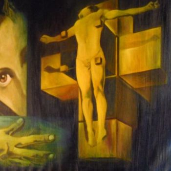 Painting titled "Homenagem a Dali" by Antonio Guimaraes Santos, Original Artwork