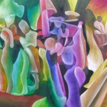 Pintura intitulada "Festa da vida" por Antonio Guimaraes Santos, Obras de arte originais