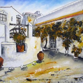 Malerei mit dem Titel "Lugar do Alentejo" von Antonio Guimaraes Santos, Original-Kunstwerk
