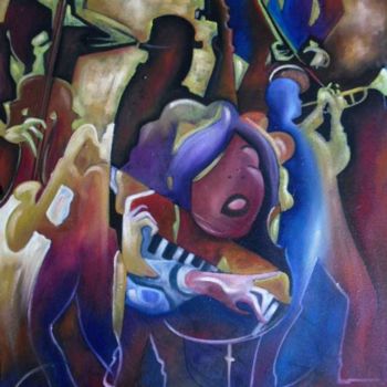 Painting titled "Jazz" by Antonio Guimaraes Santos, Original Artwork