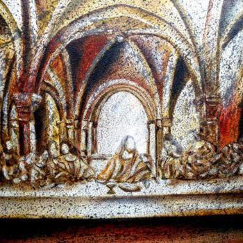 Pittura intitolato "Santa Ceia" da Antonio Guimaraes Santos, Opera d'arte originale