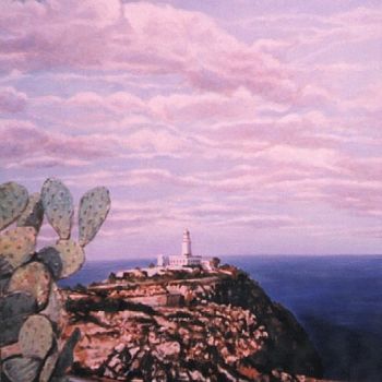 Schilderij getiteld "faro de formentor-m…" door Antonio Pozo, Origineel Kunstwerk