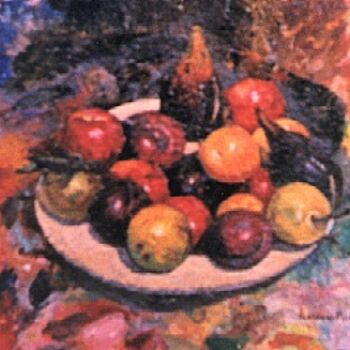 Pittura intitolato "macedonia de frutas" da Antonio Pozo, Opera d'arte originale